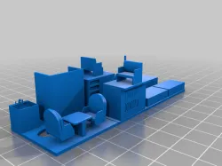 "Roco" wide vision caboose interior (HO scale 1:87)