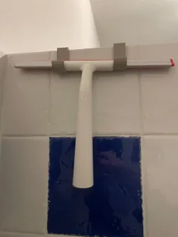 Shower wiper holder for thick walls