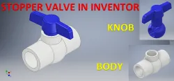 Stopper Valve in Autodesk Inventor || Assembly Drawing in Inventor || Inventor Assembly || 3D Model