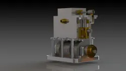 TWO CYLINDER SINGLE VALVE STEAM ENGINE
