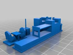 "Tyco" steel cupola caboose interior (HO scale)