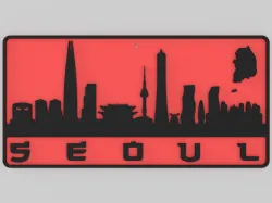 Wall Plate Skyline - Seoul