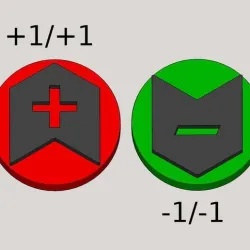 +1/+1 and -1/-1 Counters Magic: The Gathering Chips Plus One Negative One