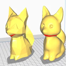 2X1 FOX DECORATION (POLYGONAL AND TENDER)