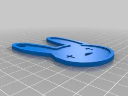 Bad Bunny logo keychane