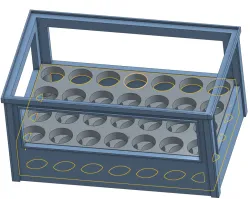 battery holder stackable AA round insert 