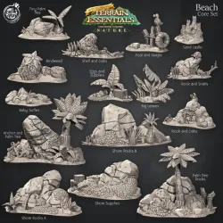 Beach Terrain Set (Pre-Supported) - Terrain