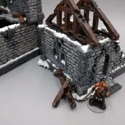 Beams & Timbers (Regular and Damaged) - 28mm gaming