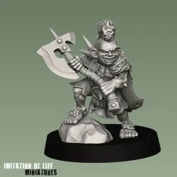 Bingo the barbarian, Chaotic Halfling Warlord