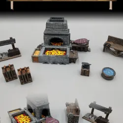 Blacksmith Forge and Workshop - 28mm gaming - Sample items