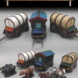 Caravan Wagons - Modular - 28mm gaming - Sample items