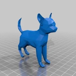 Chihuahua clean and low-poly