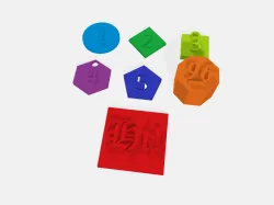 Customizable boardgame token generator with more options (remix)