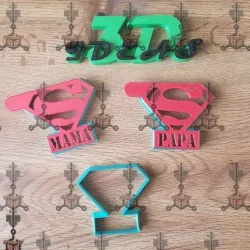 cutter and stencils supepr mom and super dad
