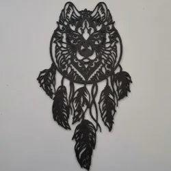 Dreamcatcher wolf - Catch wolf dreams - 2D