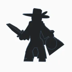 Feather Hat Rogue Dagger Sack Meeple