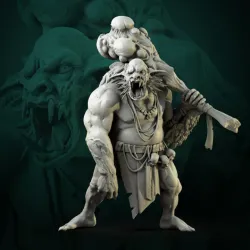 Gloock Fomorian 32mm and 75mm scale + pre-support