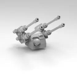 Heavy Hydra air defense turret with posable radar