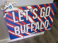 Josh Allen Leaping Yard Sign Attachment