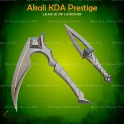 KDA Prestige Akali from LOL league of legends - Fan Art 3D 3D print model