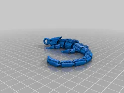 Keychain Articulated Dragon - Red Eyed Crocodile Skink Remix