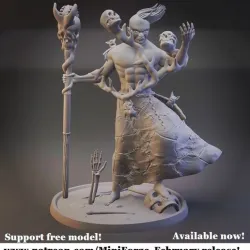 Laezad the corrupted (Necromancer miniature) Support free model!
