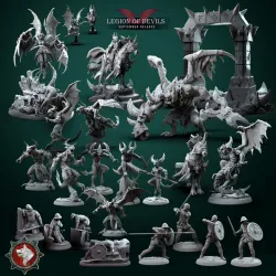 'Legion of Devils' September 2021 release 21 STL's miniatures pre-supported