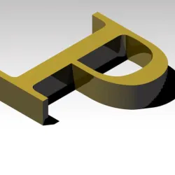 Letter P of the alphabet (WITHOUT SUPPORTS)