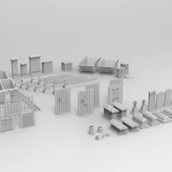 Mega Pack - Model Railway ( Scenery Filler) 50+ models