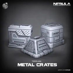 Metal Crates (Pre-Supported) | Nebula - Terrain