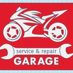 MOTORCYCLE REPAIR SHOP 3D FRAME