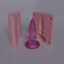 Mould for silicone dildo + dildo!