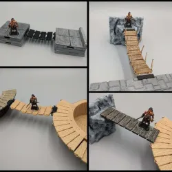 OpenForge Modular Plank / Rope Bridges - 28mm