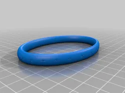 Oval bangle/bracelet with stars motif 