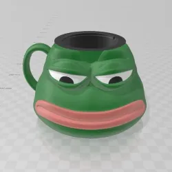 Pepe Sad Cup Glass Mug