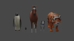 Printable Animals! - Low-Poly Printable Animal Set