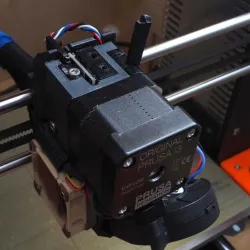 Prusa Mk3s extruder using an indirect Mk3 filament sensor.