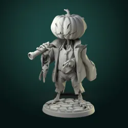 Pumpkin Scarecrow 32mm and 75mm pre-supported