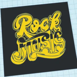 ROCK MUSIC TABLE 3D