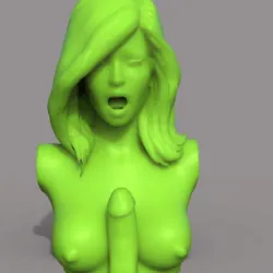 Sexy Nude Girl Orgasm Face Expression Statue