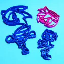Sonic and Amy Rose set cookie cutter