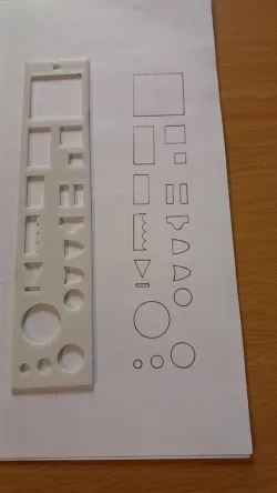 Stencil ruler for engineers