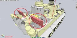 TIGER TANK REAR HEAT DISSIPATION GUARDRAIL.(STL-35)