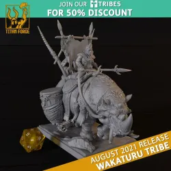 War Caller ver 2 - Wakaturu Tribe - Titan Forge Miniatures August 2021