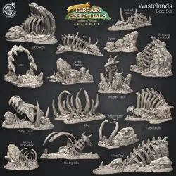 Wastelands Terrain Set (Pre-Supported) - Terrain