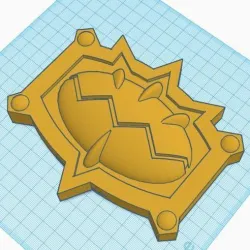 White Ranger Dino Thunder Belt Buckle 3D Printing STL File