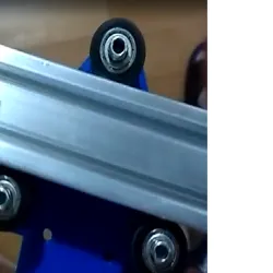 X-axis carriage in profile 2040 with nema 17 motor holder