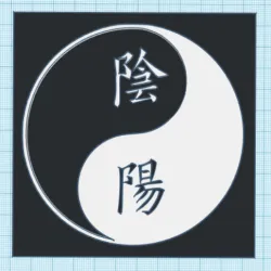 Yin and yang 3D PICTURE