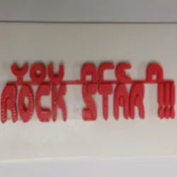 You Are A Rock Star Thin Plate