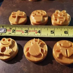 6 Stamps for Clay or Play-Doh etc..